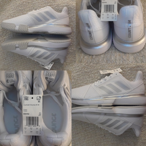 Adidas CourtJam Bounce Wide Sneaker White / Silver - Picture 9 of 10